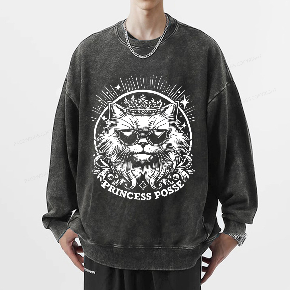 Pagewings Princess Posse Unisex Washed Sweatshirt