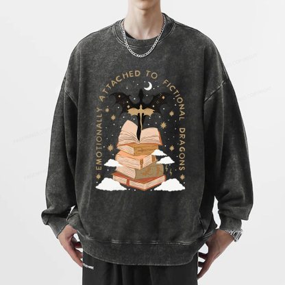 Pagewing Fantasy Romance Reader Gift Romantacy Unisex Washed Sweatshirt