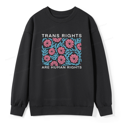 Pagewings Trans Rights Are Human Rights Unisex Classic Sweatshirt