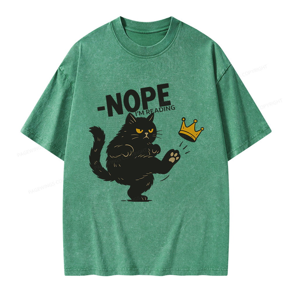 Pagewings Nope I'm Reading Unisex Washed T-shirt