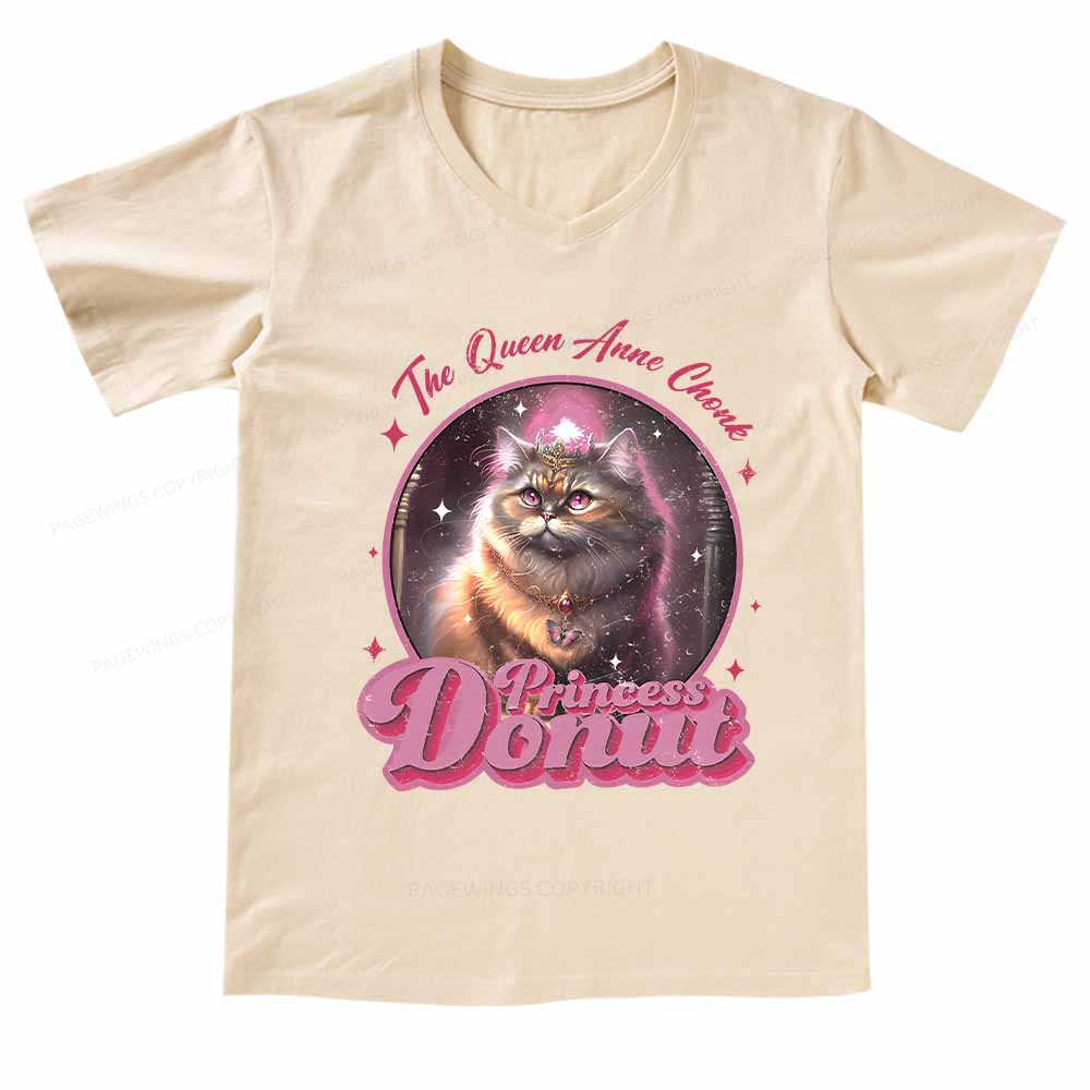Pagewings Princess Donut V-neck T-shirt