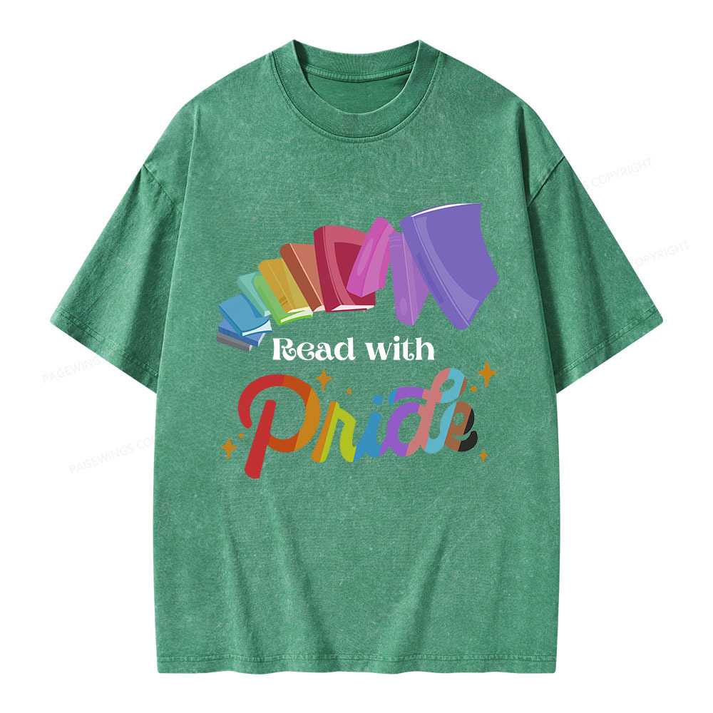 Pagewings Read with Pride Unisex Washed T-shirt