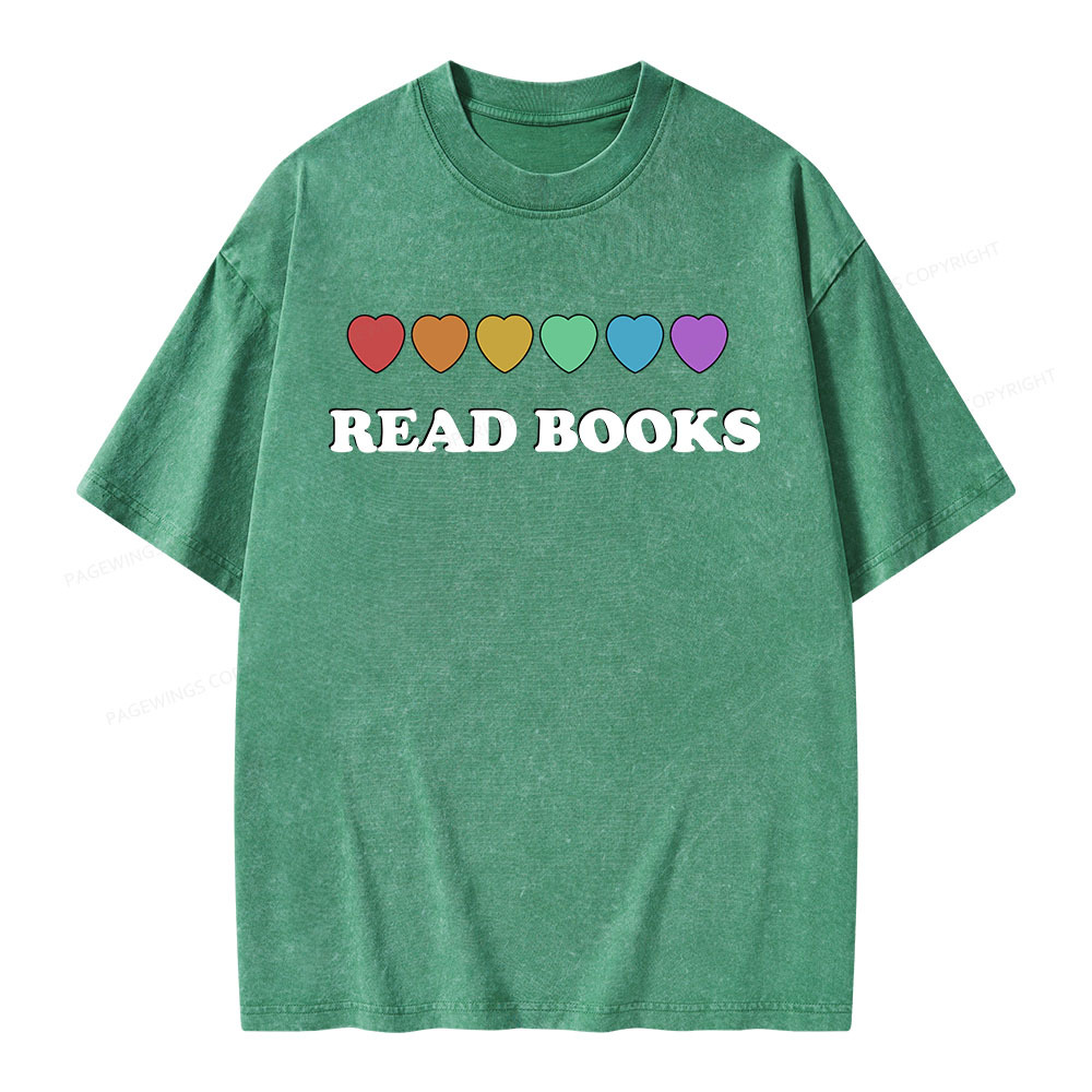 Pagewings Read Books Unisex Washed T-shirt