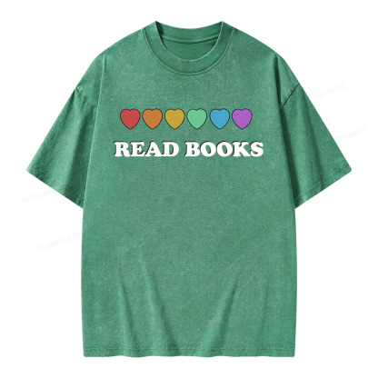 Pagewings Read Books Unisex Washed T-shirt