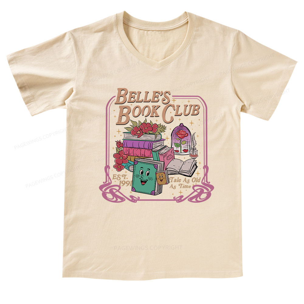 Pagewings Belle's Book Club V-neck T-shirt