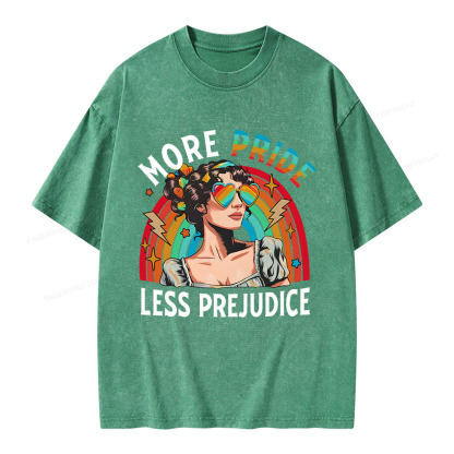 Pagewings More Pride Less Prejudice Unisex Washed T-shirt