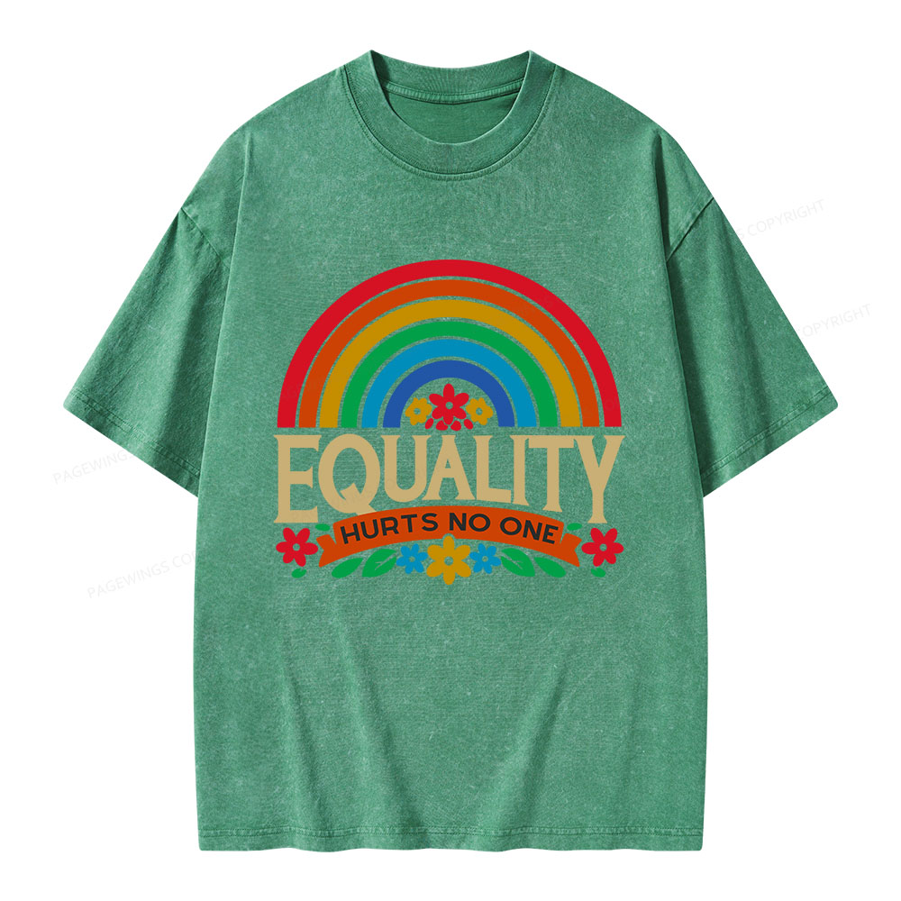 Pagewings Equality Hurts No One Unisex Washed T-shirt