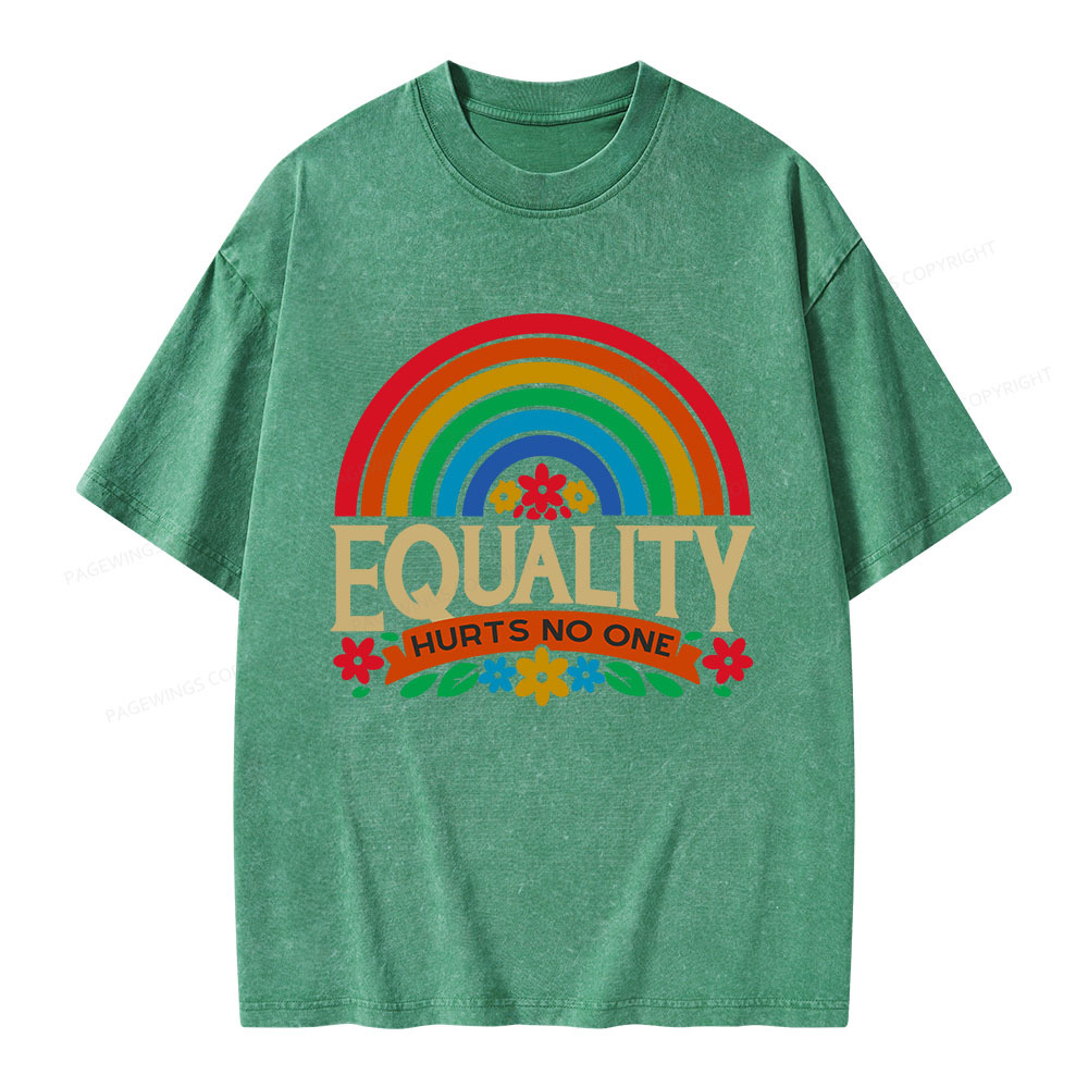 Pagewings Equality Hurts No One Unisex Washed T-shirt