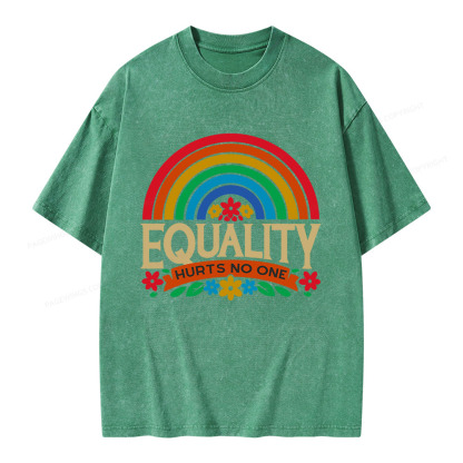 Pagewings Equality Hurts No One Unisex Washed T-shirt
