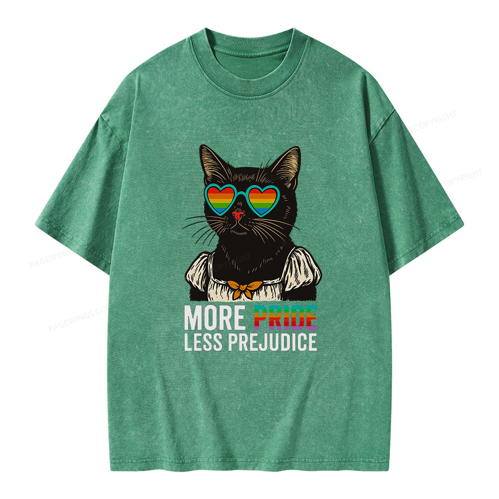 Pagewings More Pride Less Prejudice Unisex Washed T-shirt