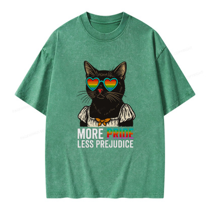 Pagewings More Pride Less Prejudice Unisex Washed T-shirt