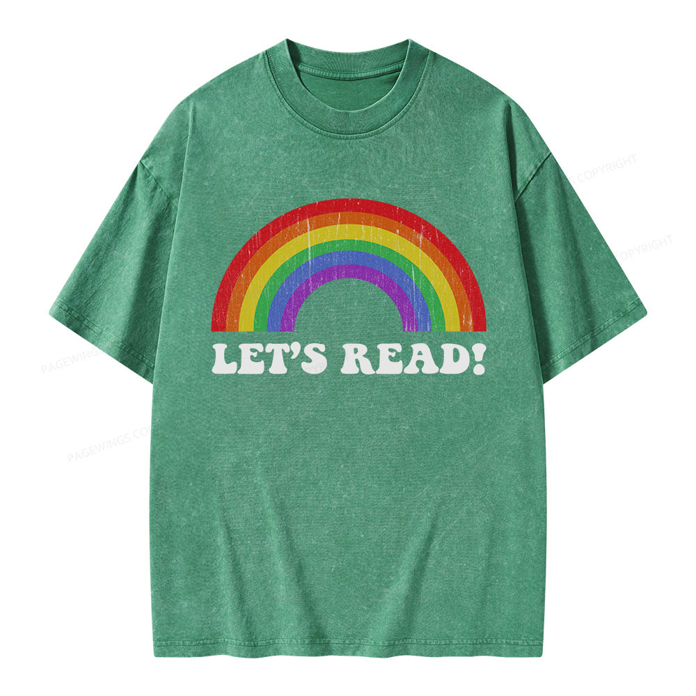 Pagewings Let's Read Unisex Washed T-shirt