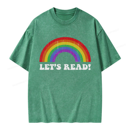 Pagewings Let's Read Unisex Washed T-shirt
