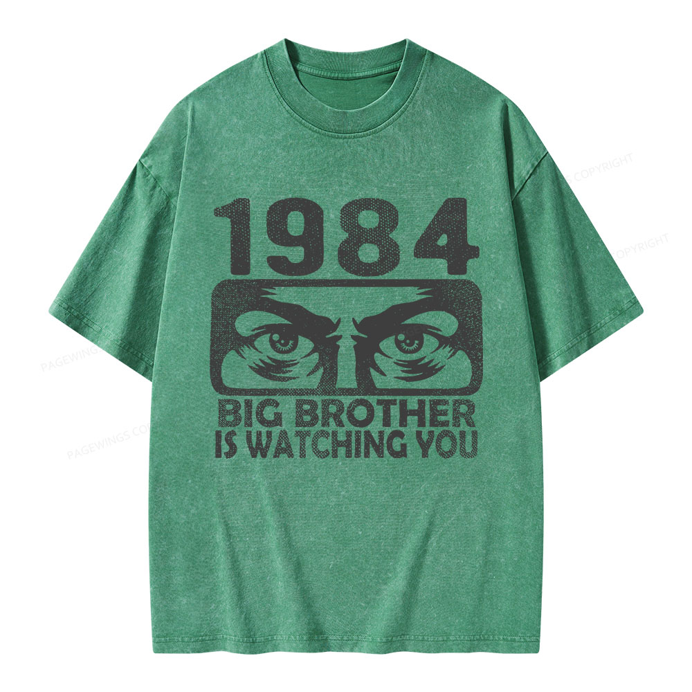 Pagewings Big Brother is Watching You Unisex Washed T-shirt