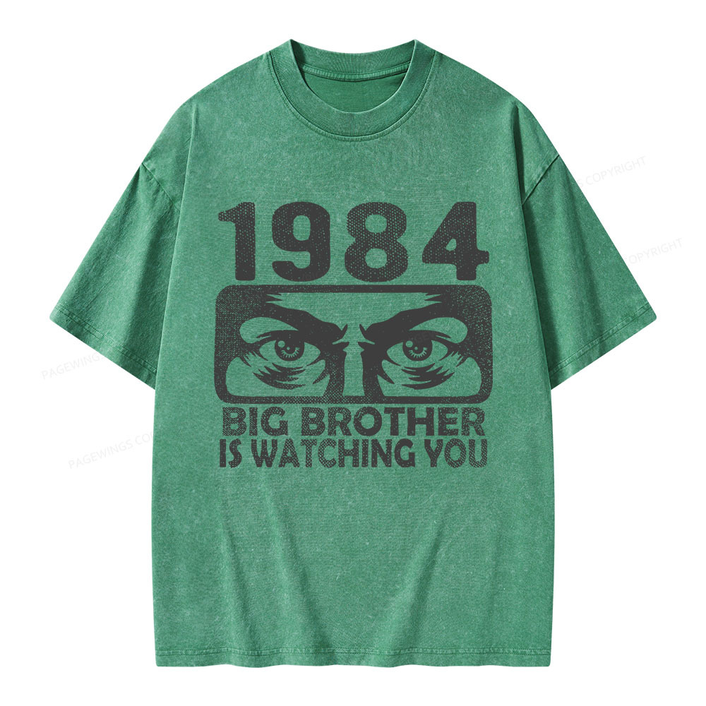Pagewings Big Brother is Watching You Unisex Washed T-shirt