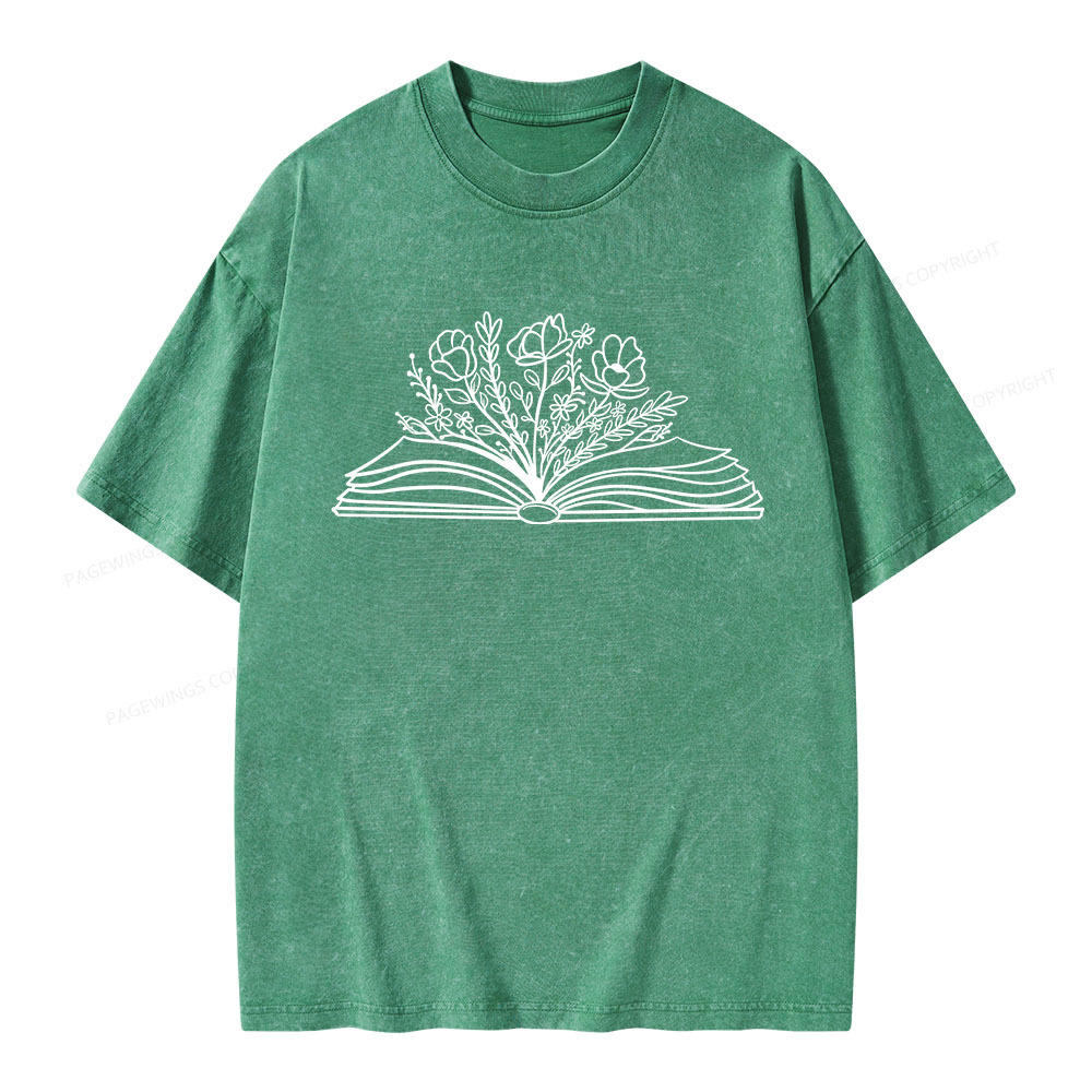 Pagewings Reading Book Unisex Washed T-shirt