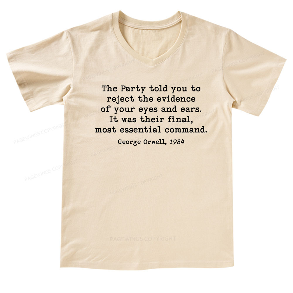 Pagewings It Was Their Final Most Essential Command V-neck T-shirt