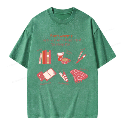 Pagewing Bookworms Really Aren't That Hard To Shop For Unisex Washed T-shirt