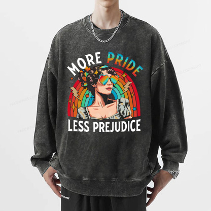 Pagewings More Pride Less Prejudice Unisex Washed Sweatshirt