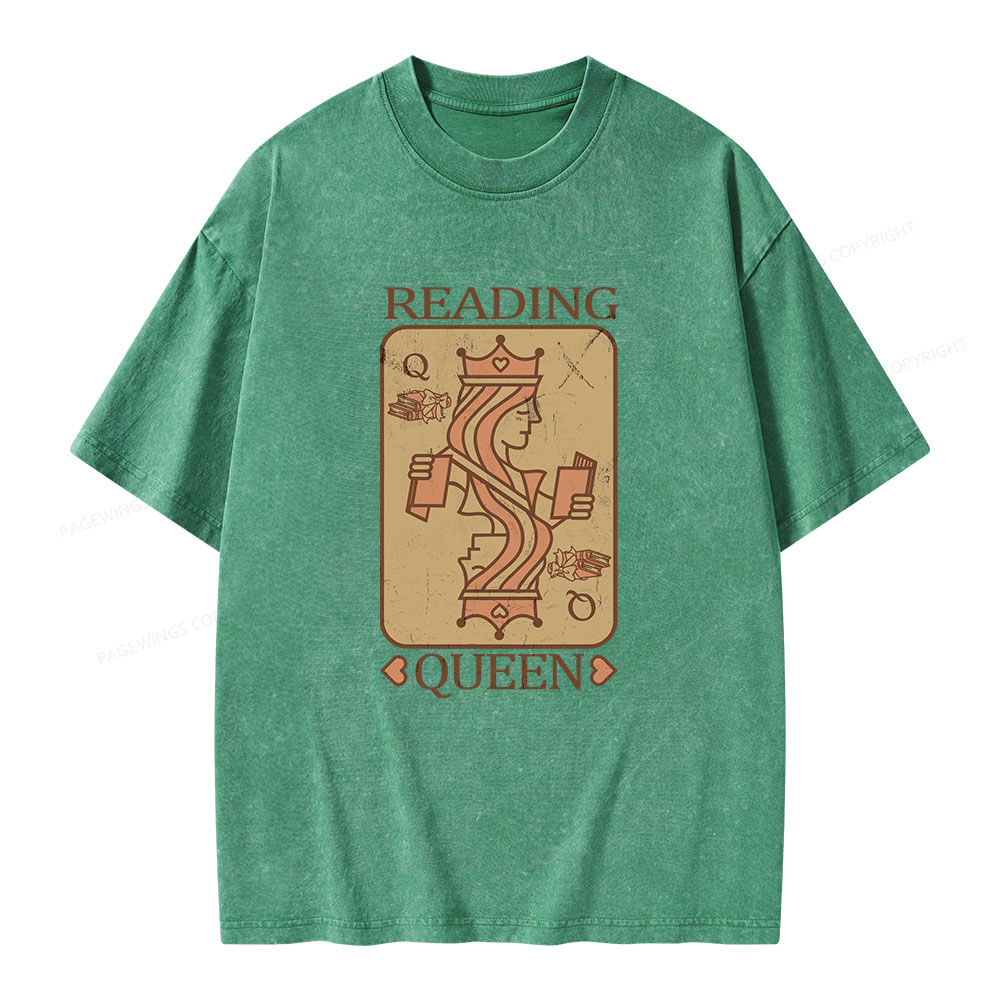 Pagewings Reading Queen Unisex Washed T-shirt