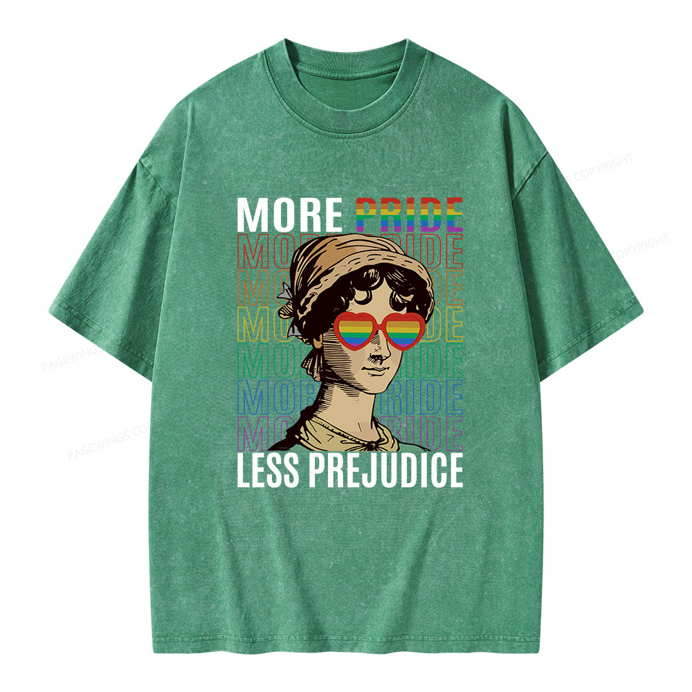 Pagewings More Pride Less Prejudice Love Unisex Washed T-shirt