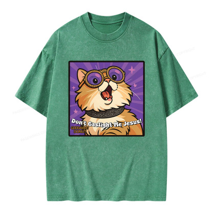 Pagewings Don’t Gaslight Me Jesus Unisex Washed T-shirt