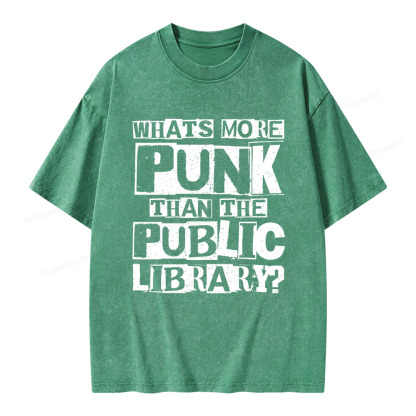 Pagewings What‘s More Punk Than the Public Library Unisex Washed T-shirt