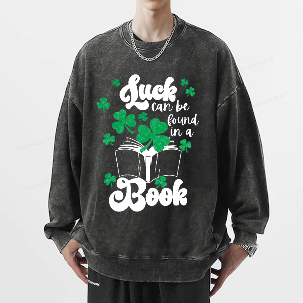 Pagewin Book Lover Shirt, Teacher Book Shirt Unisex Washed Sweatshirt