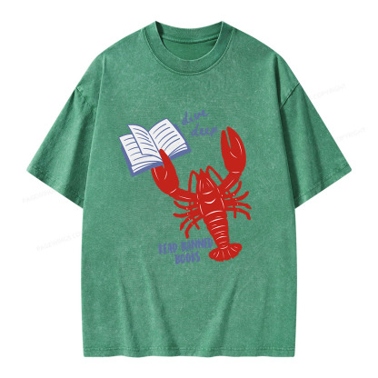 Pagewings Read Banned Books Unisex Washed T-shirt
