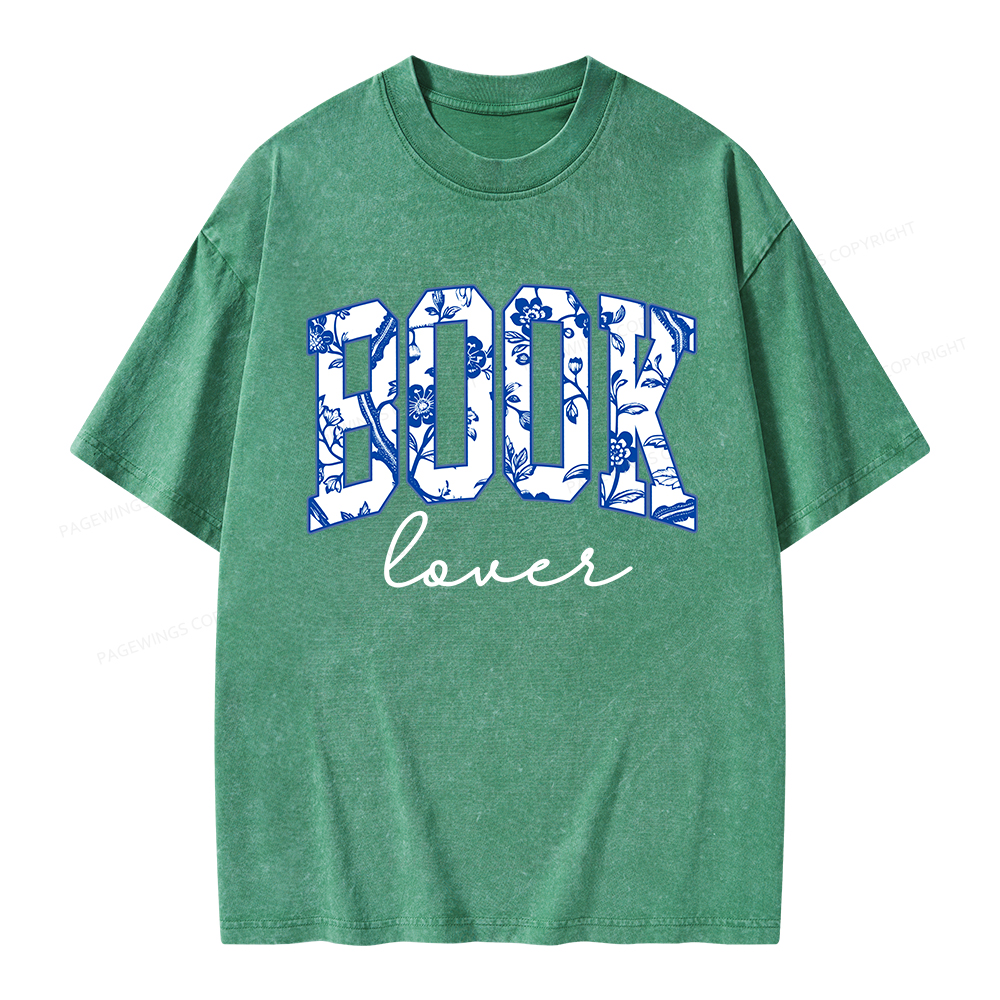 Pagewings Cute Book Lover Unisex Washed T-shirt