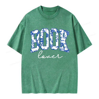 Pagewings Cute Book Lover Unisex Washed T-shirt