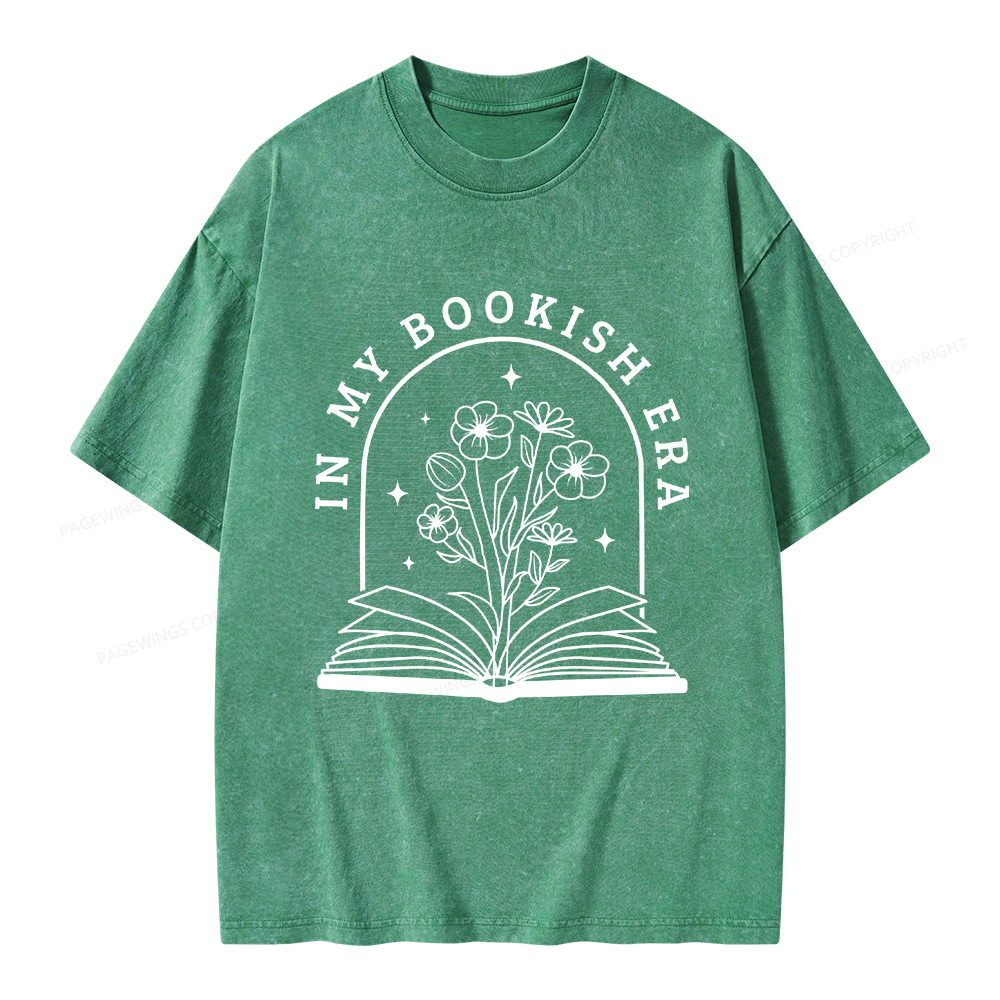 Pagewings In My Bookish Era Books Unisex Washed T-shirt