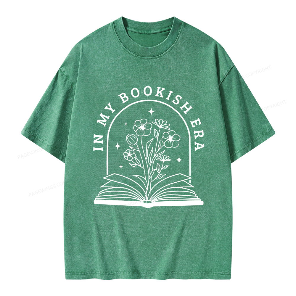 Pagewings In My Bookish Era Books Unisex Washed T-shirt
