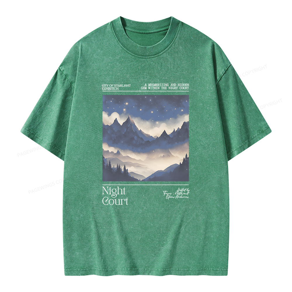 Pagewings Night Court Unisex Washed T-shirt