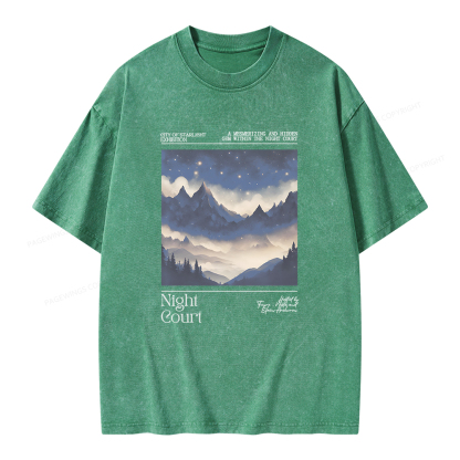 Pagewings Night Court Unisex Washed T-shirt