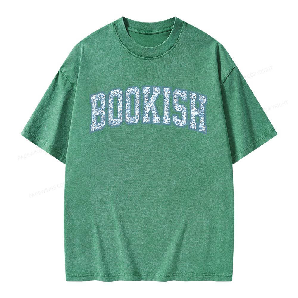 Pagewings Bookish Book Lover Unisex Washed T-shirt