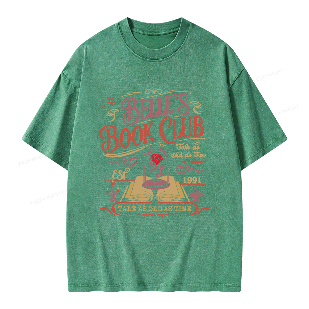 Pagewings Belle‘s Book Club Unisex Washed T-shirt