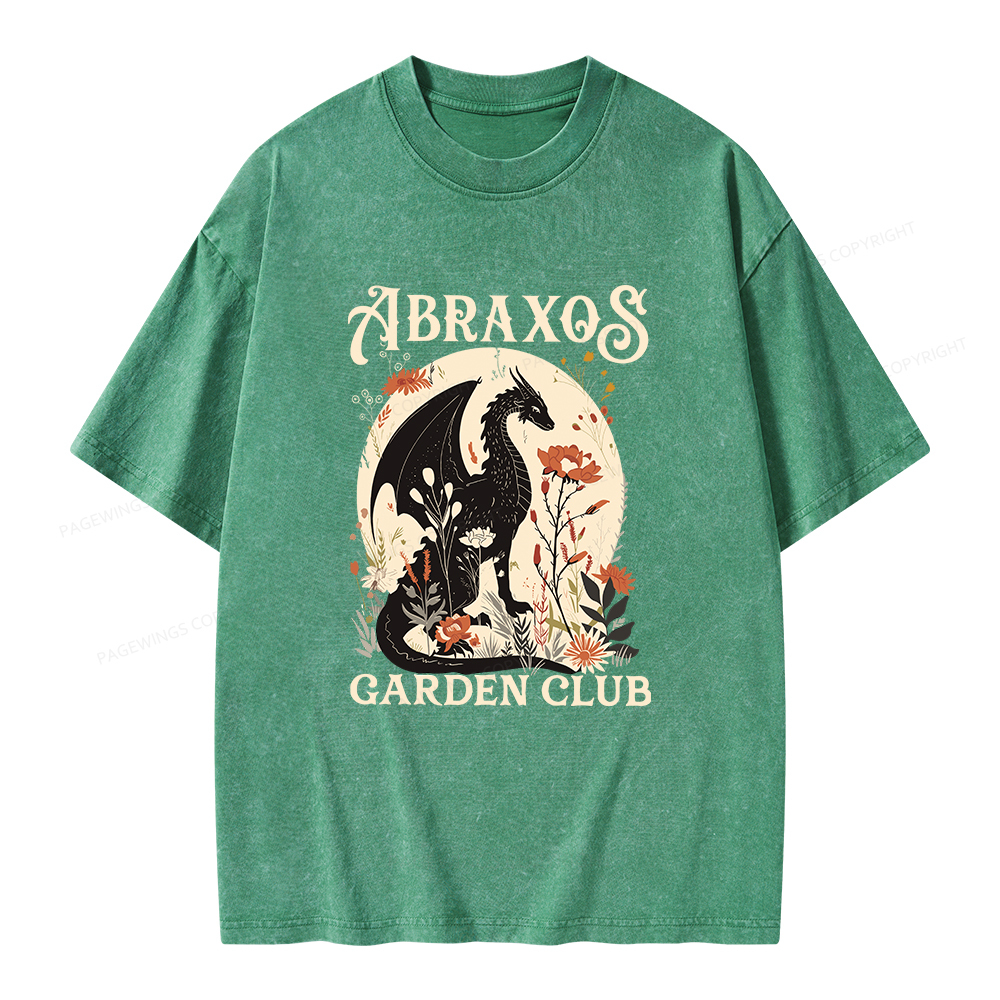 Pagewings Abraxos Flower Garden Club Unisex Washed T-shirt