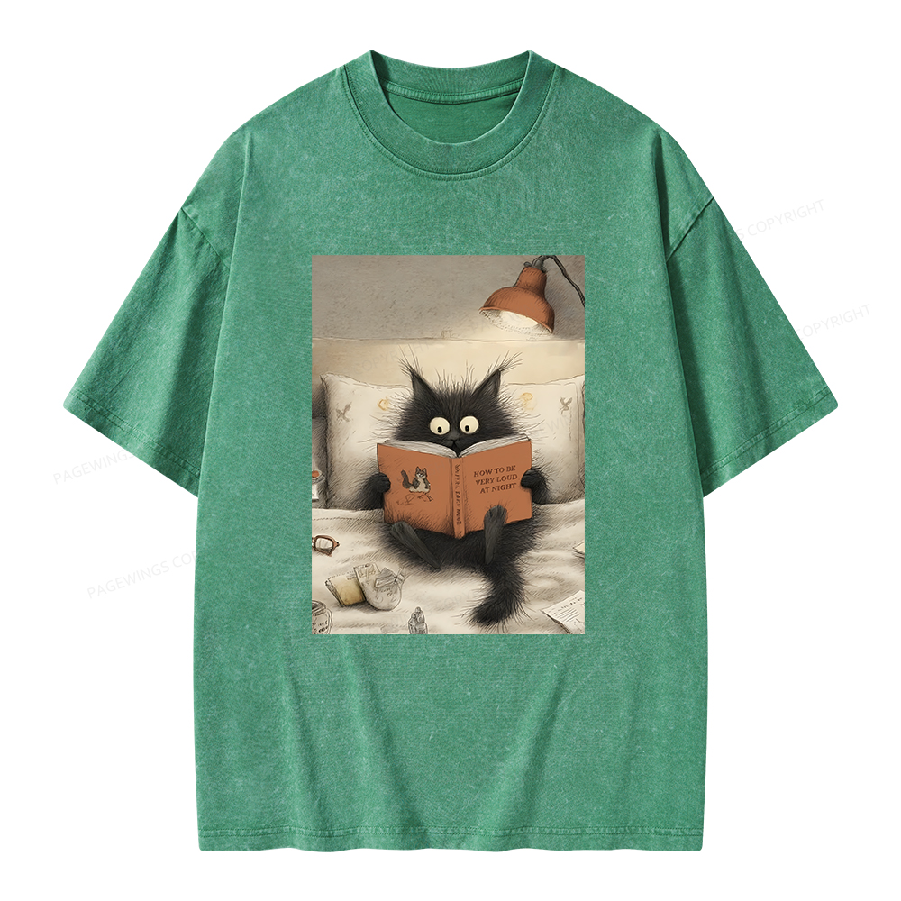 Pagewings Funny Bookish Unisex Washed T-shirt