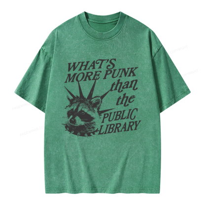 Pagewings What’s More Punk Than The Public Library Unisex Washed T-shirt