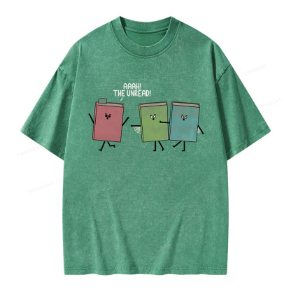 Pagewings Aaah The Unread Unisex Washed T-shirt