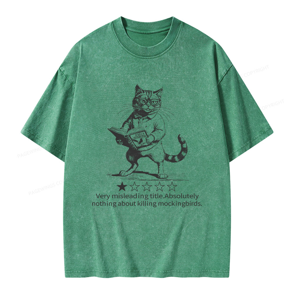 Pagewings To Kill A Mockingbird Book Lover Unisex Washed T-shirt