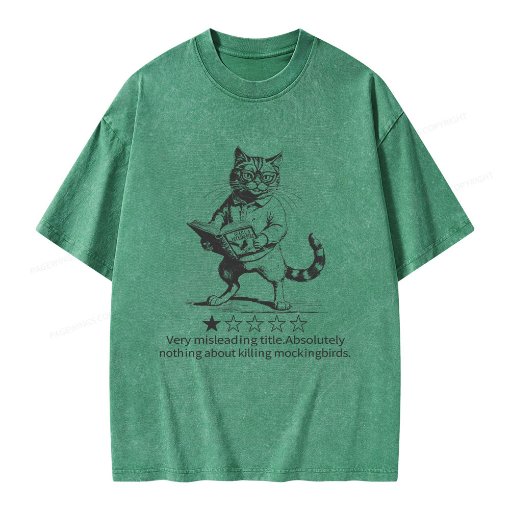 Pagewings To Kill A Mockingbird Book Lover Unisex Washed T-shirt