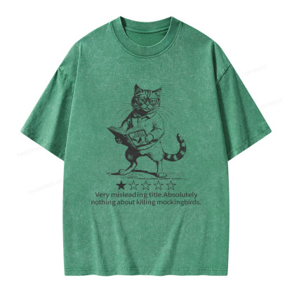 Pagewings To Kill A Mockingbird Book Lover Unisex Washed T-shirt