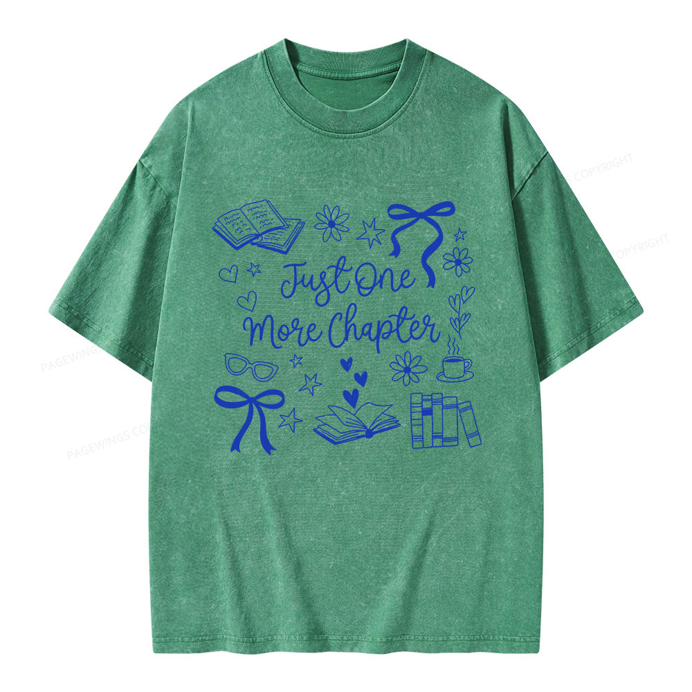 Pagewings Just one More Chapter Unisex Washed T-shirt