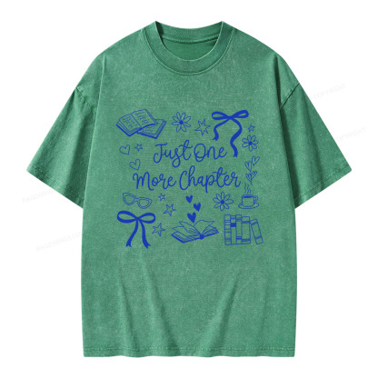 Pagewings Just one More Chapter Unisex Washed T-shirt