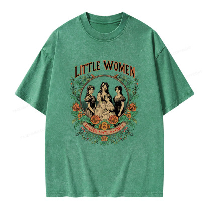 Pagewings Little Women  Unisex Washed T-shirt