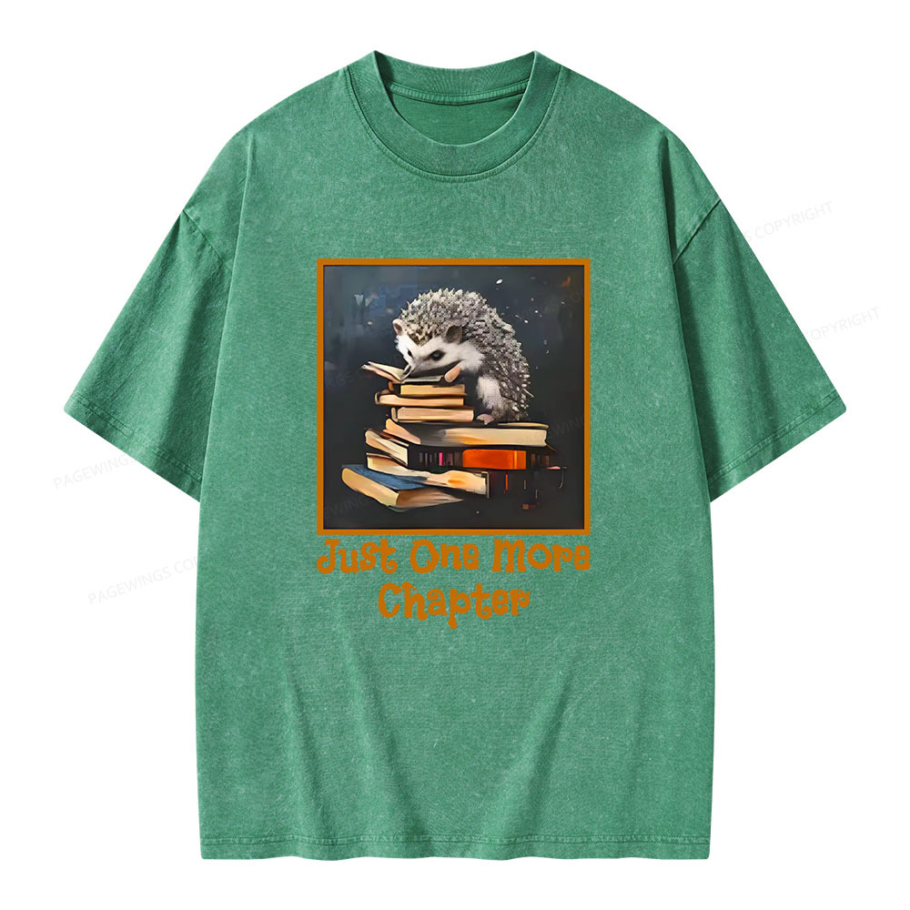 Pagewings Just One More Chapter Unisex Washed T-shirt