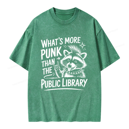 Pagewings What’s More Punk Than The Public Library Unisex Washed T-shirt