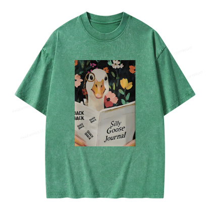 Pagewings Silly Goose Journal Unisex Washed T-shirt